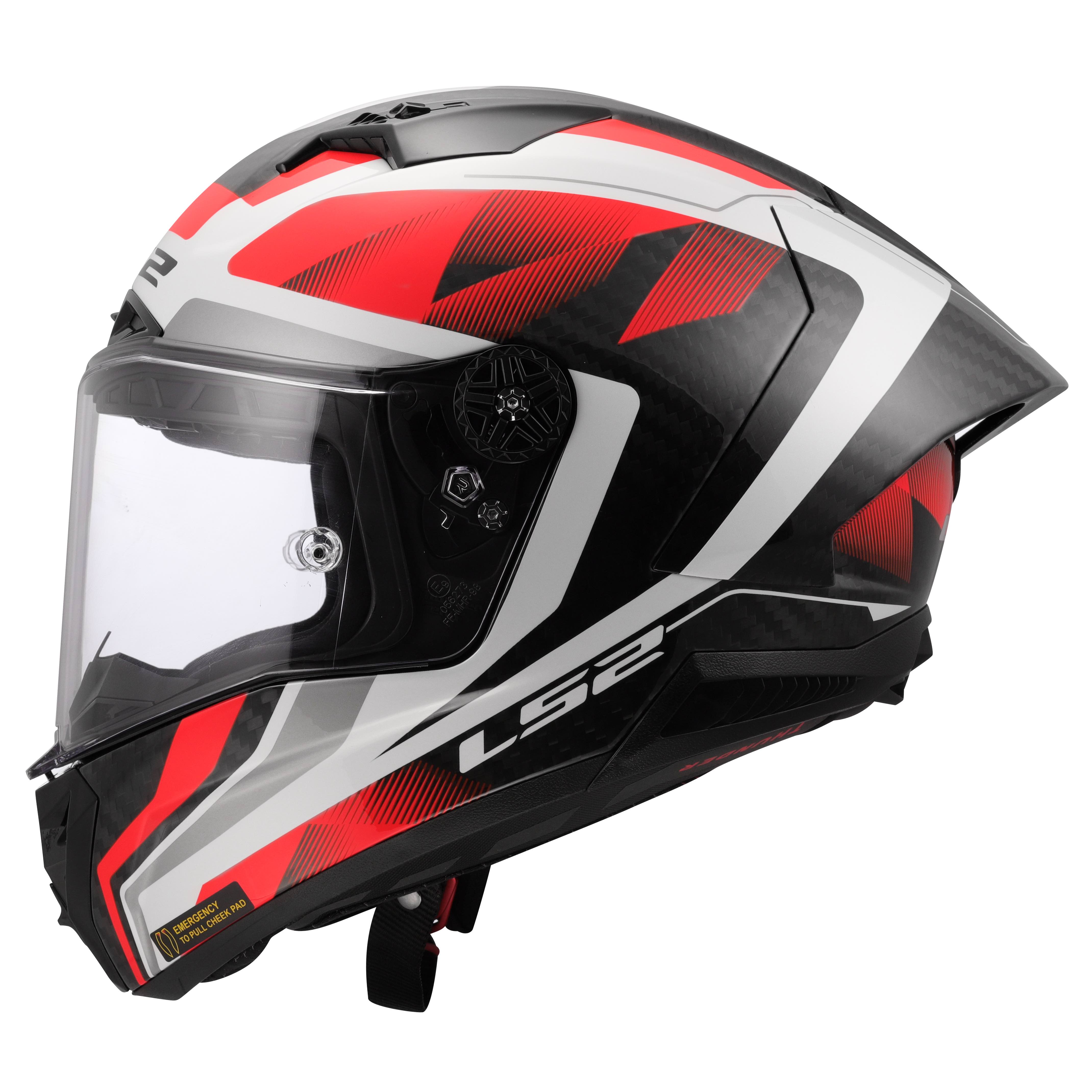 CASCO LS2 FF805 THUNDER C GP AERO RAUTE white/red
