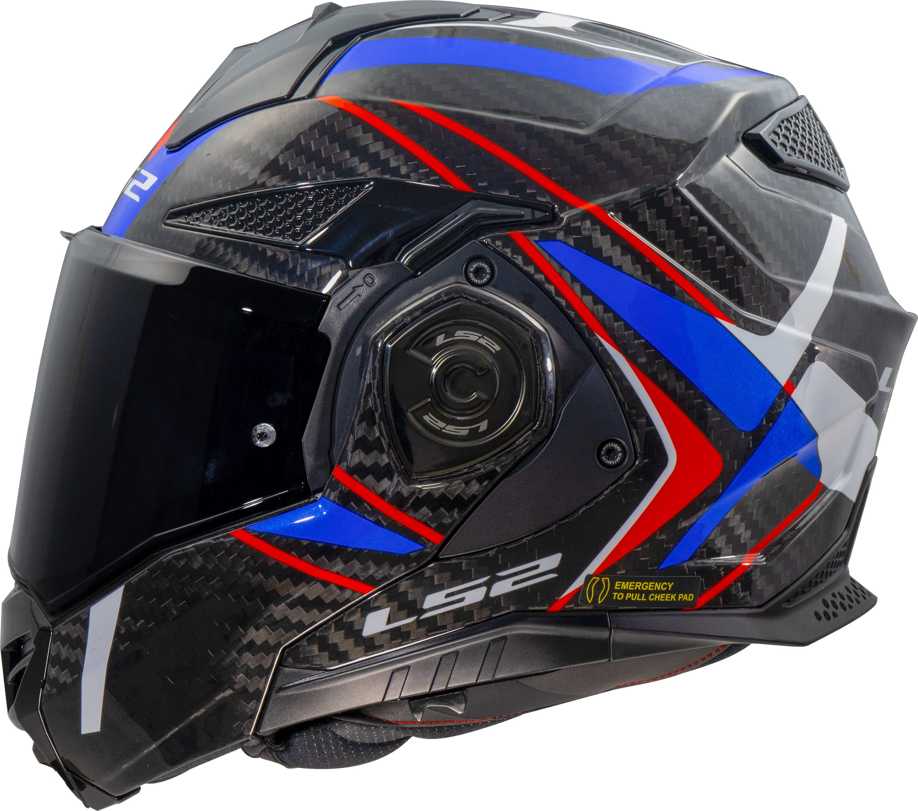 CASCO LS2 FF901 ADVANT X Carbon FUTURE II white/blue