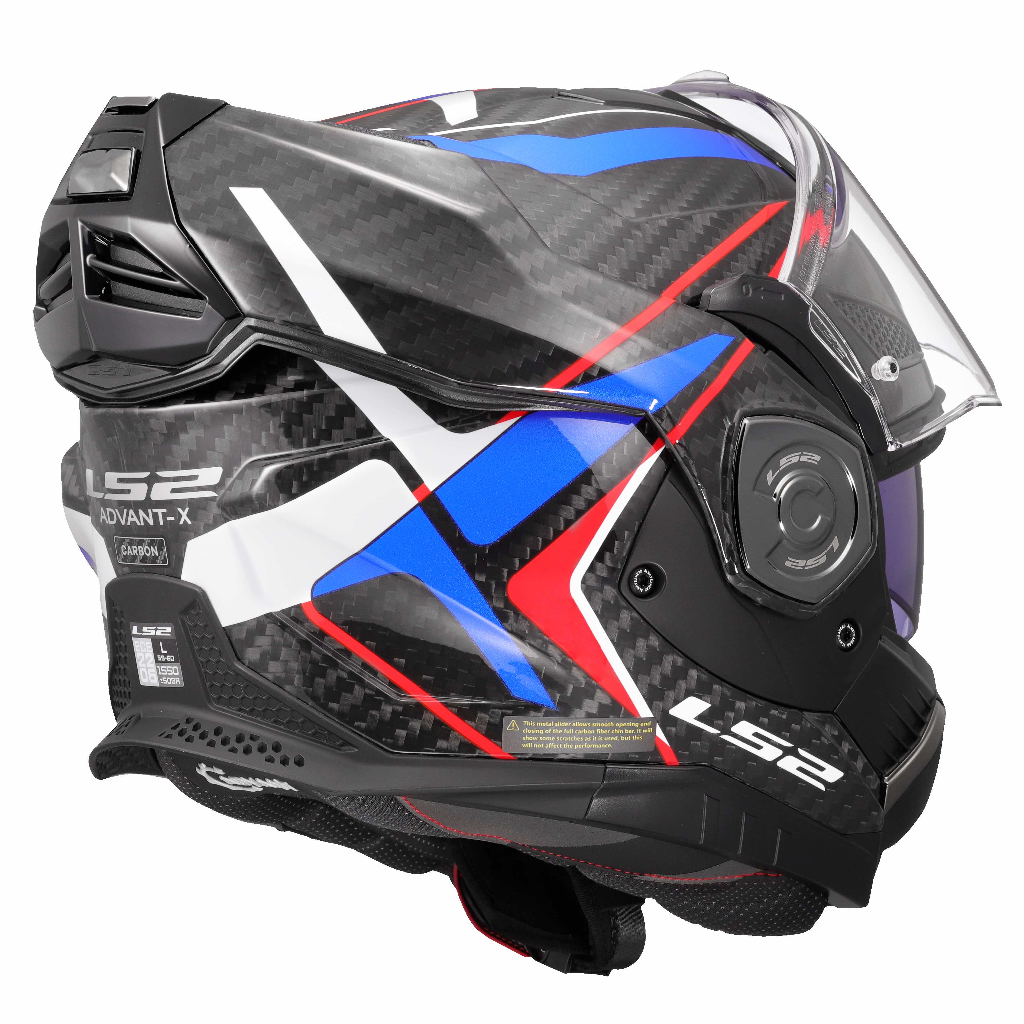 CASCO LS2 FF901 ADVANT X Carbon FUTURE II white/blue