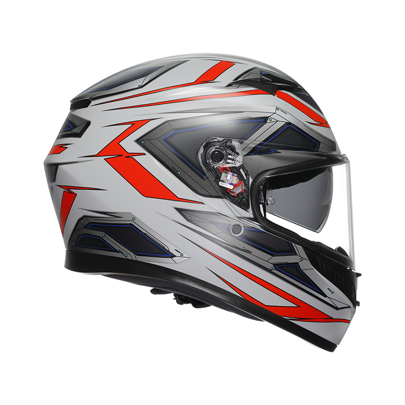 CASCO AGV K-3 E2206 SPACE matt white/fluo red