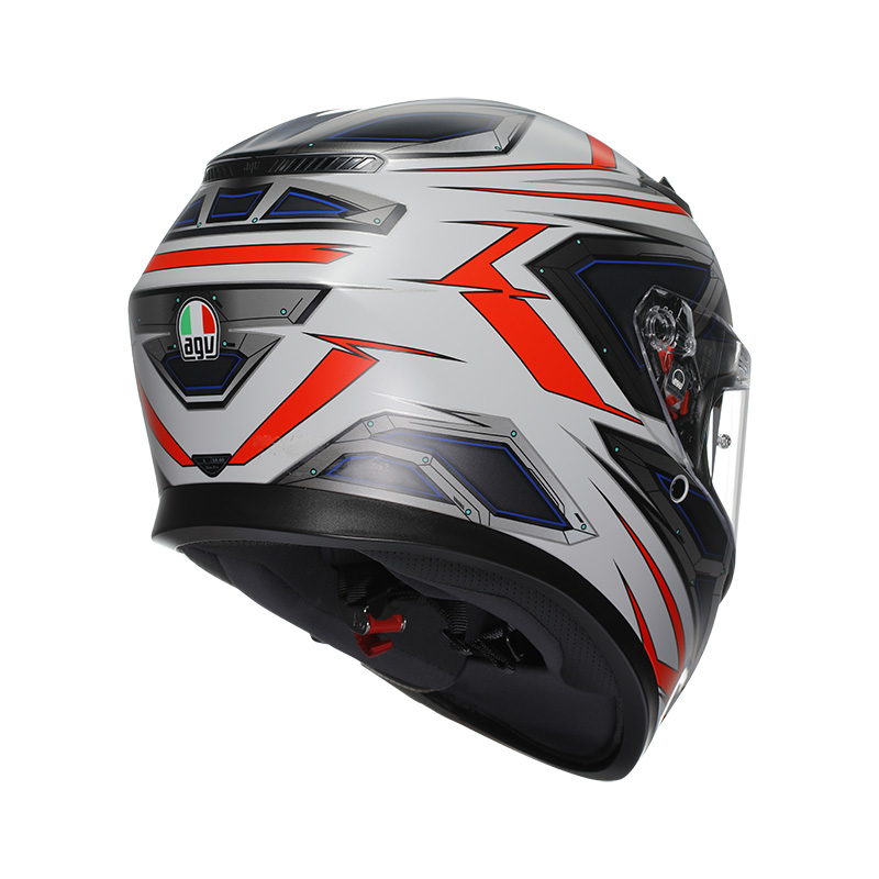 CASCO AGV K-3 E2206 SPACE matt white/fluo red