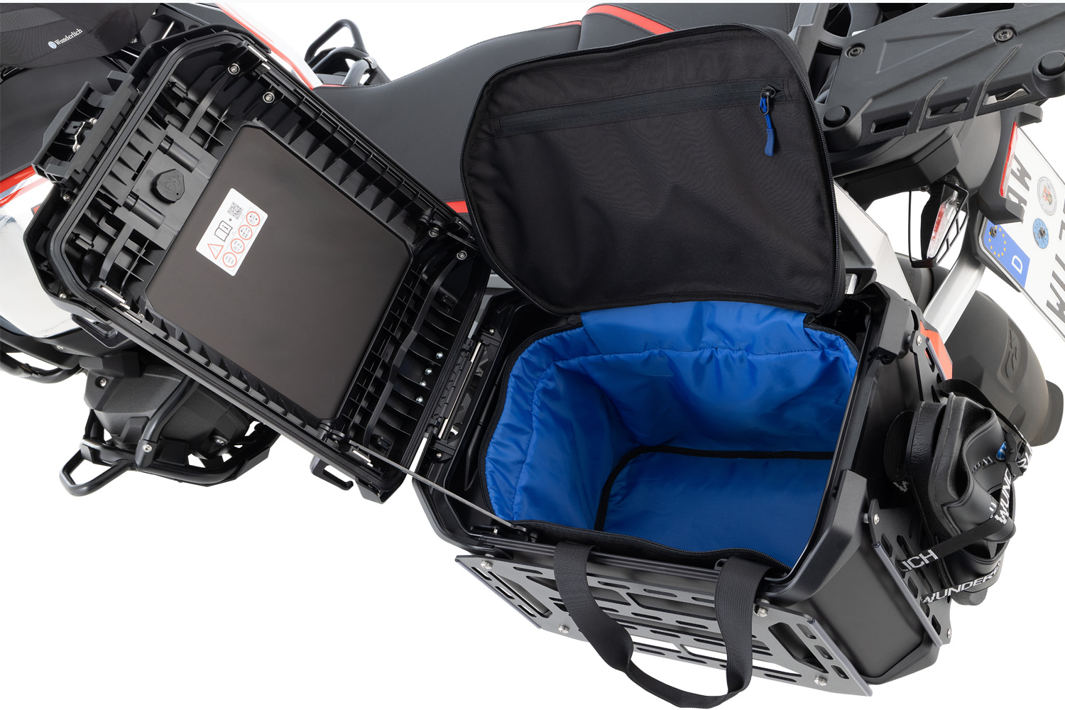 Bolsos interior Toploader Wunderlich para las maletas originales BMW de la R 1300 GS Adventure - Conjunto - negro