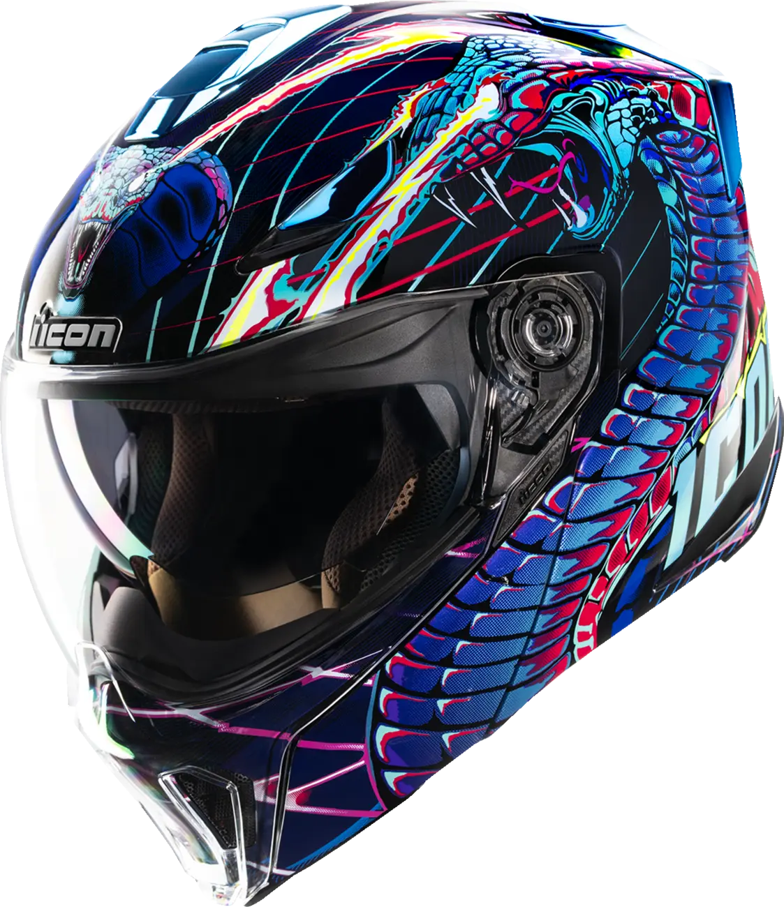 Casco ICON Threshold™ Synthwave Lazer Cobra