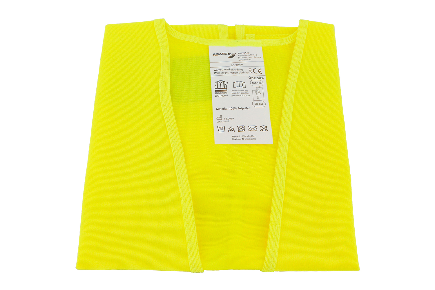 Chaleco reflectante amarillo neón universal
