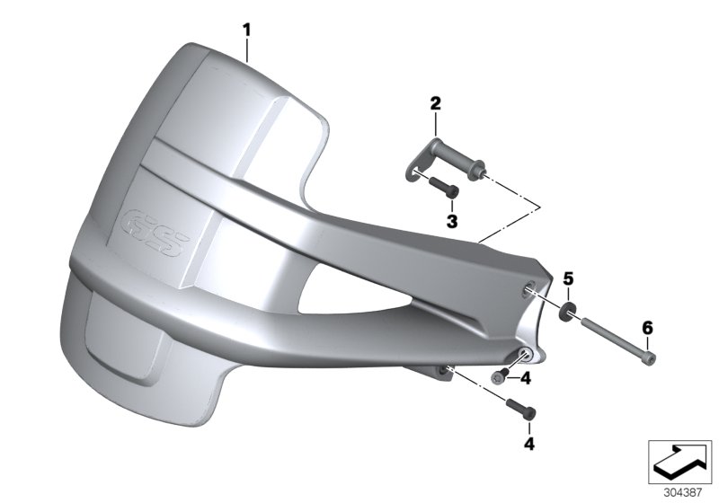 Guardabarro trasero R1200GS 04-12 (Nº1)