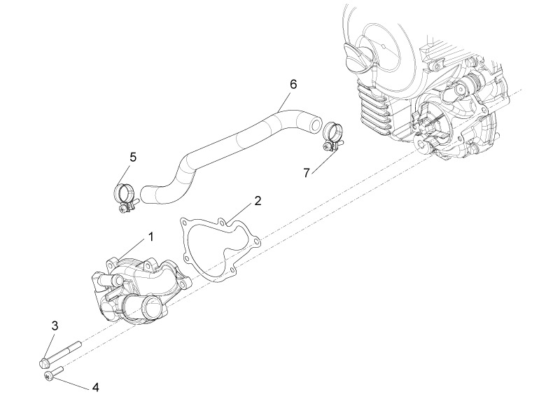Junta PIAGGIO tapa de la bomba de agua 880727