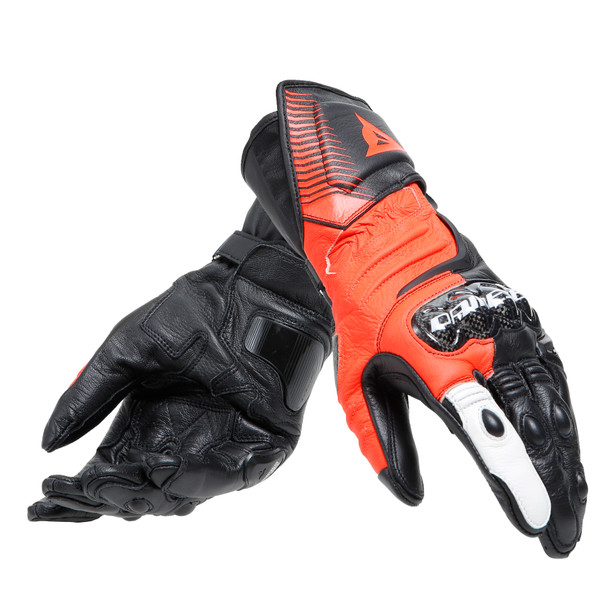 GUANTES DAINESE CARBON 4 LONG black/fluo red/white