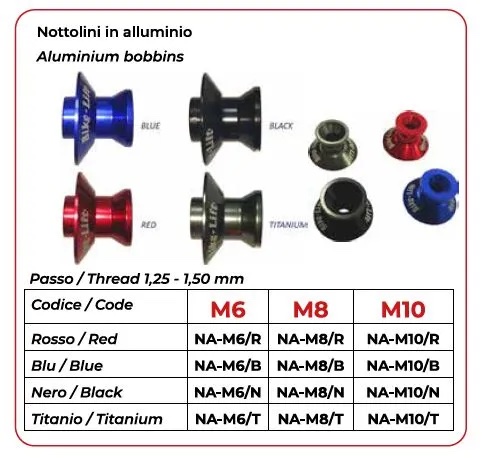 Diabolos BIKE LIFT M6 p/Yamaha-Aprilia-Triumph titanio