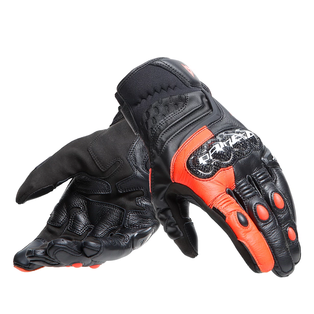 GUANTES DAINESE CARBON 4 short bk/fluo red