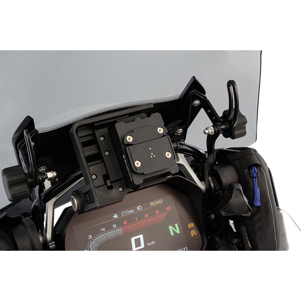Adaptador navegación Wunderlich p/Garmin y TomTom en soporte BMW p/navegador