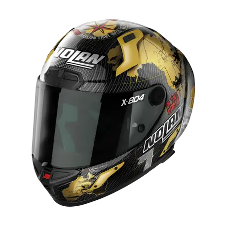 CASCO NOLAN X-804 RS CHECA carbon  gold 025