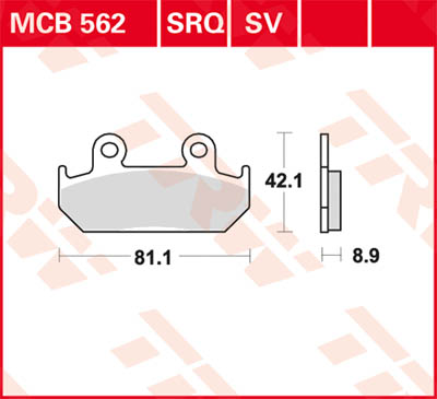 Pastillas de freno TRW MCB562SV