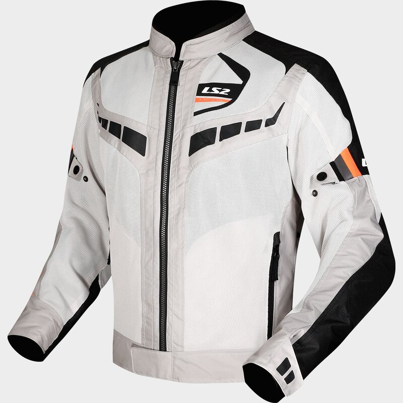 CHAQUETA LS2 GARDA AIR grey/black/orange