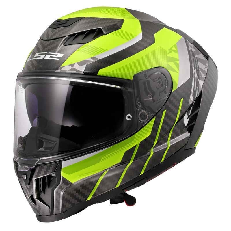 CASCO LS2 FF807 DRAGON TRAX H-VIS yellow