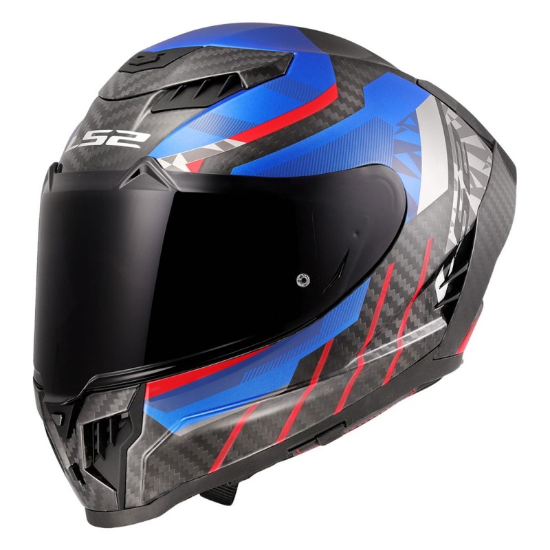 CASCO LS2 FF807 DRAGON TRAX blue/red