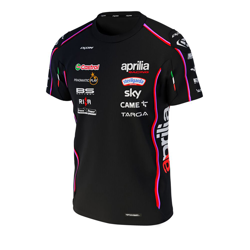 Camiseta APRILIA réplica'25 black/neon red