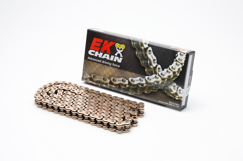 CADENA EK 520SRX2-120 Retenes NX-Ring - Cierre tipo remache oro