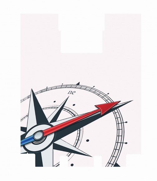 Adhesivo WIND ROSE p/maleta lat. izq. GS