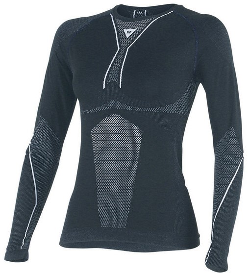 CAMISETA TECNICA DAINESE D-CORE DRY LADY m/larga black/white