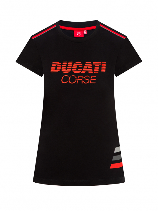 CAMISETA DUCATI STRIPED BLACK LADY