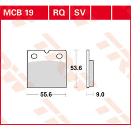 Pastillas de freno TRW MCB19SV del.