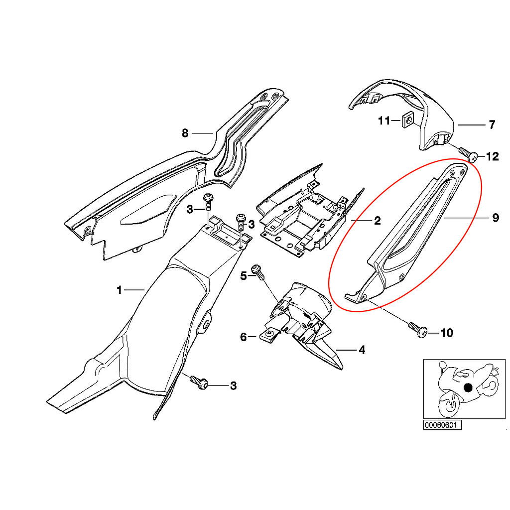 Guardabarro trasero F650GS