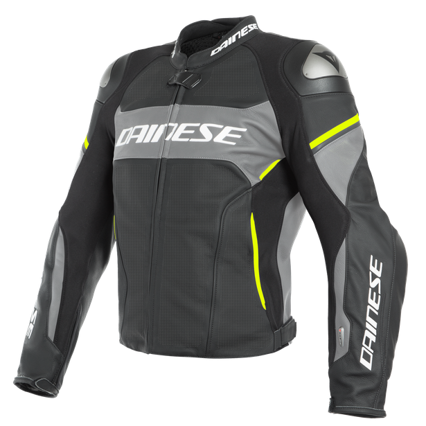 Chaqueta DAINESE D-AIR RACING 3 perf. bk matt/grey/yw