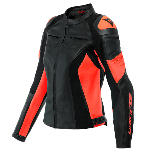 CHAQUETA DAINESE RACING 4 black/fluo red lady
