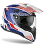 CASCO AIROH COMMANDER BOOST WHITE/BLUE GLOSS