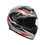 CASCO AGV K-3 E2206 SPACE matt white/fluo red