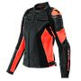 CHAQUETA DAINESE RACING 4 black/fluo red lady